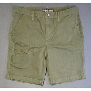 Hudson Barrow Men 34 Chino Performance Tech Shorts Out Stretch Casual Travel 8"